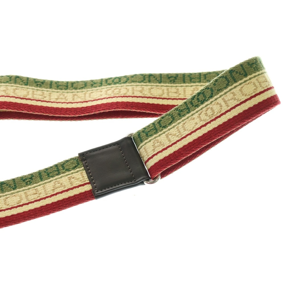 Orobianco(オロビアンコ) レザーロゴパッチ ナイロン ショルダーバッグ ブルー