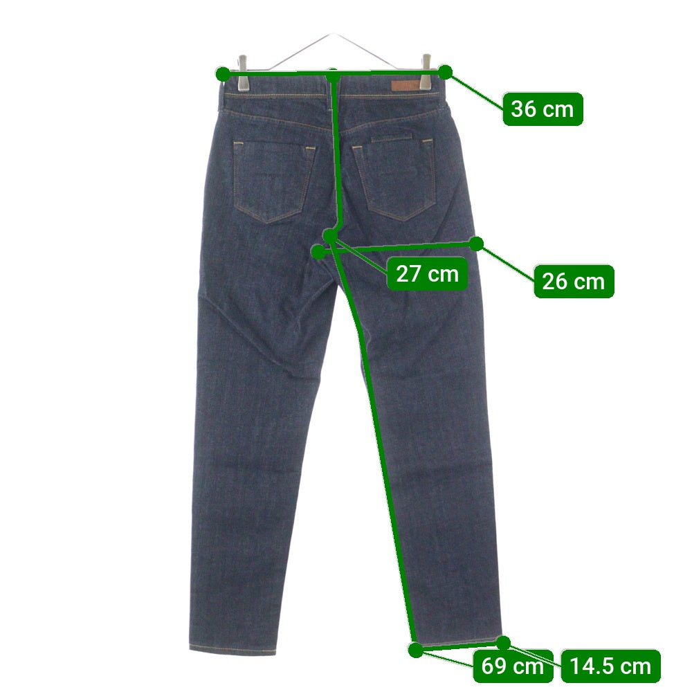 YANUK(ヤヌーク) ジップフライ デニムパンツ インディゴ レディース 57191060