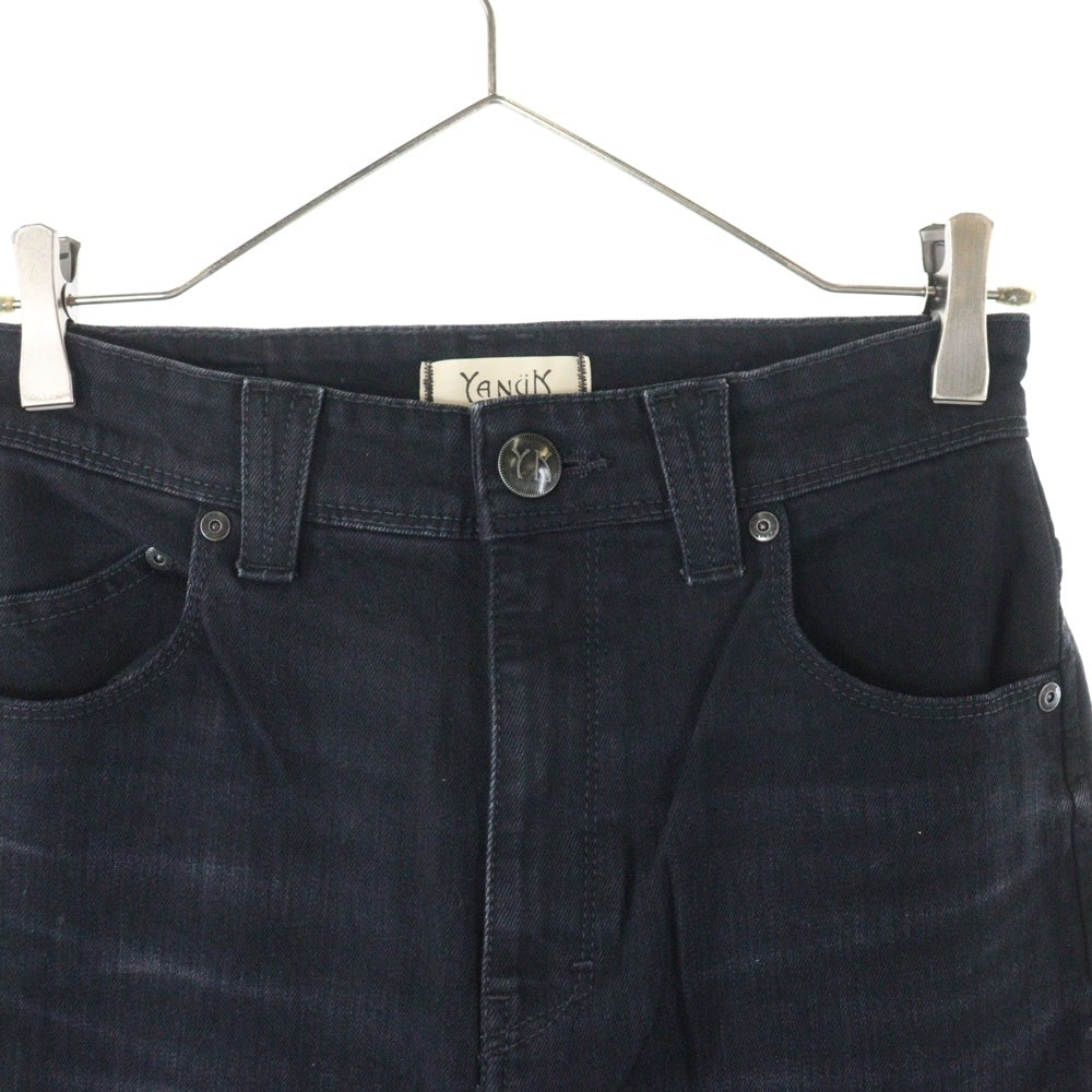 YANUK(ヤヌーク) ジップフライ デニムパンツ ブラック レディース 57183514