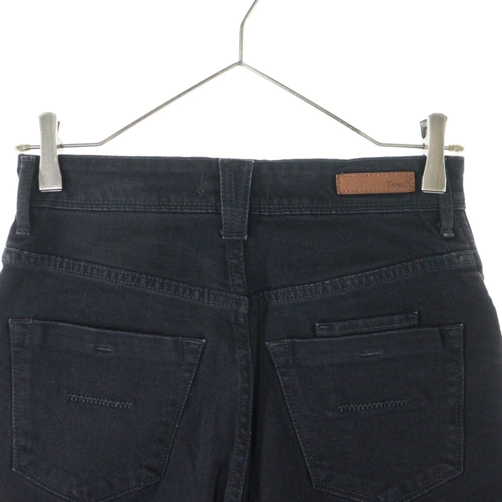 YANUK(ヤヌーク) ジップフライ デニムパンツ ブラック レディース 57183514