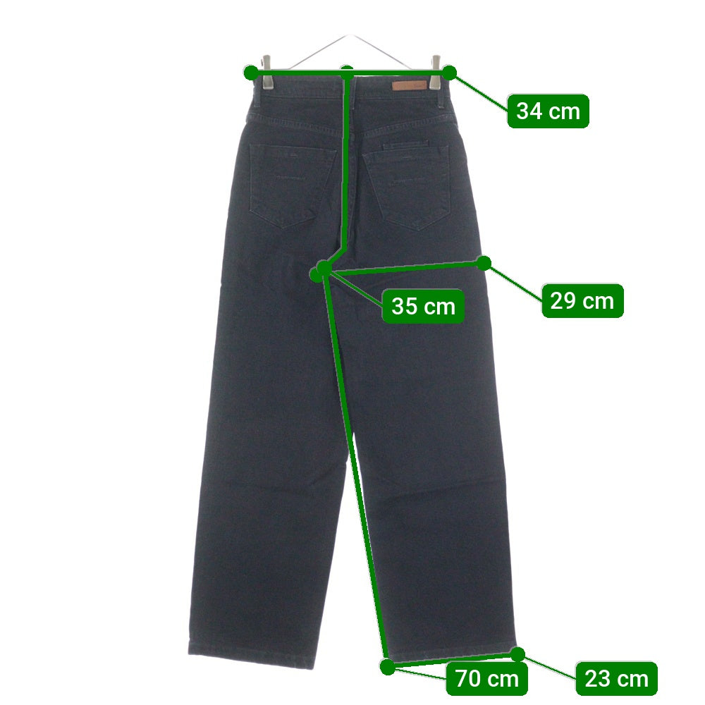 YANUK(ヤヌーク) ジップフライ デニムパンツ ブラック レディース 57183514