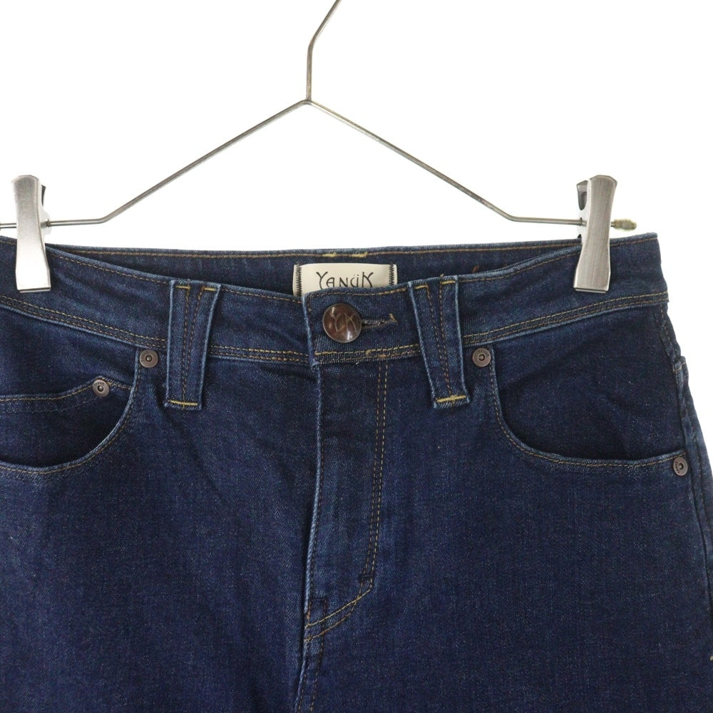 YANUK(ヤヌーク) ジップフライ ワイドデニムパンツ インディゴ レディース 57173503