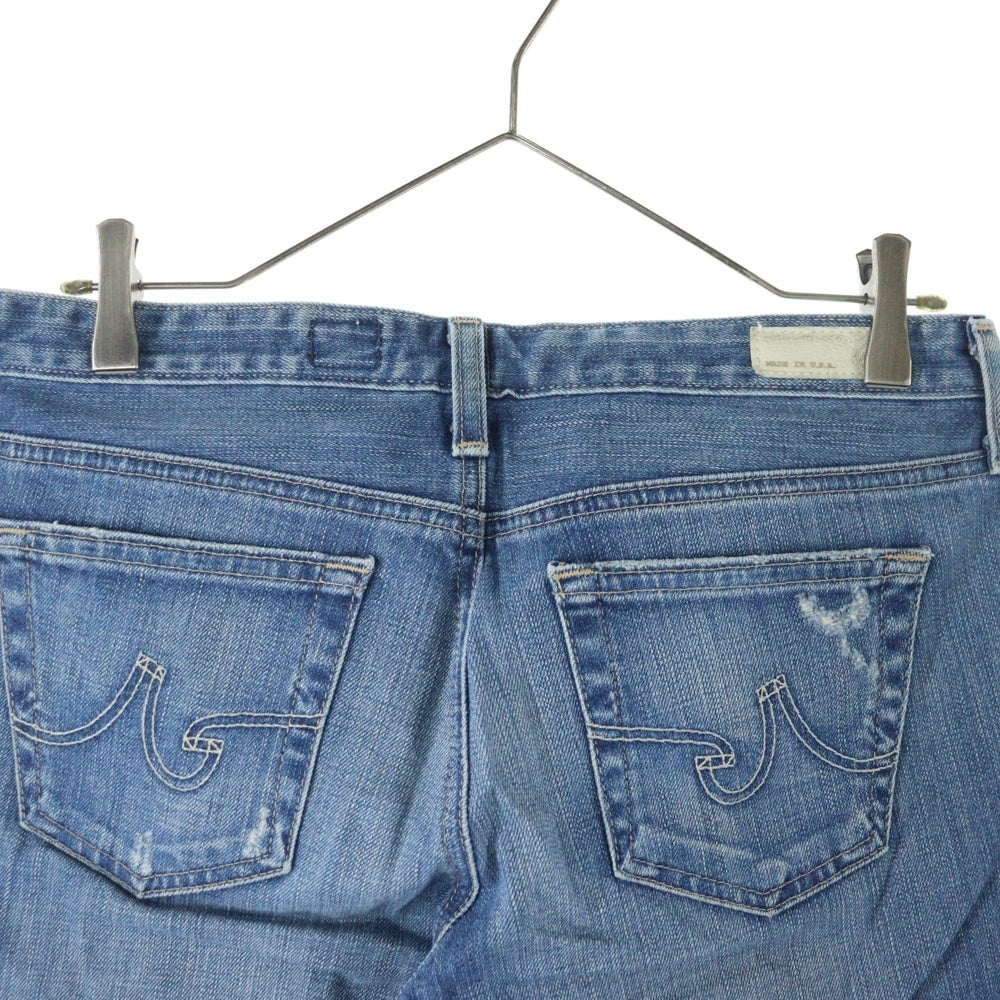 ADRIANO GOLDSCHMIED(アドリアーノゴールドシュミット) ジップフライ ダメージ加工 デニム スキニーパンツ インディゴ レディース AG-21351