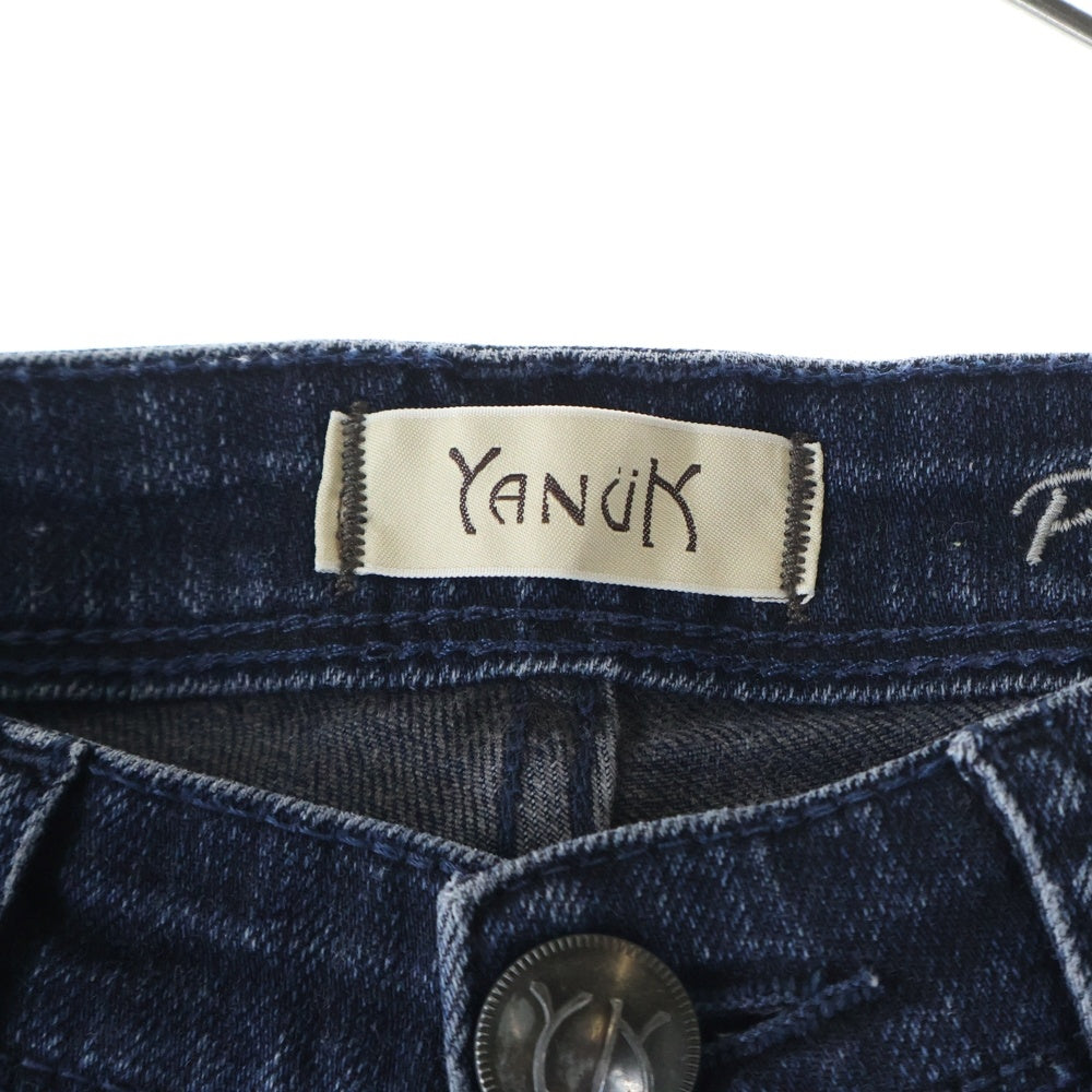 YANUK(ヤヌーク) ジップフライ デニム スキニーパンツ インディゴ レディース 57133047