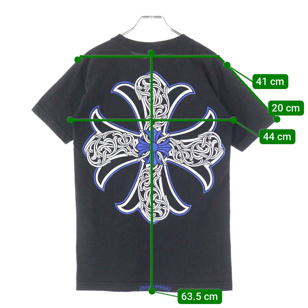 CHROME HEARTS(クロムハーツ) OLD オールド ホースシューCHプリント 半袖Tシャツ カットソー ブラック/ブルー