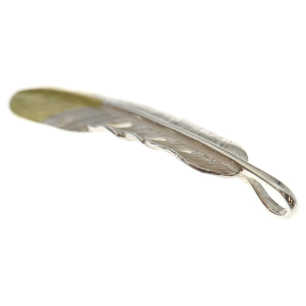 goro's(ゴローズ) 【現行】先金特大フェザー 左向き ペンダントトップ シルバー/ゴールド