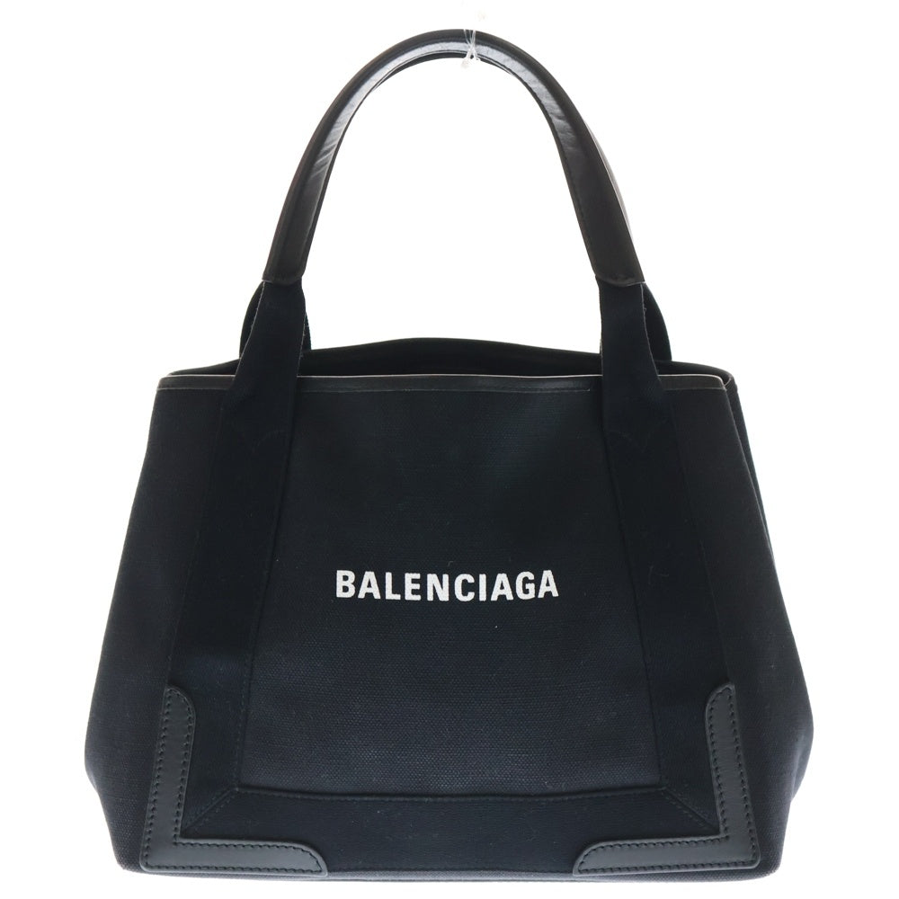 BALENCIAGA(バレンシアガ) ネイビーカバスS キャンバス トートバッグ ブラック 339933