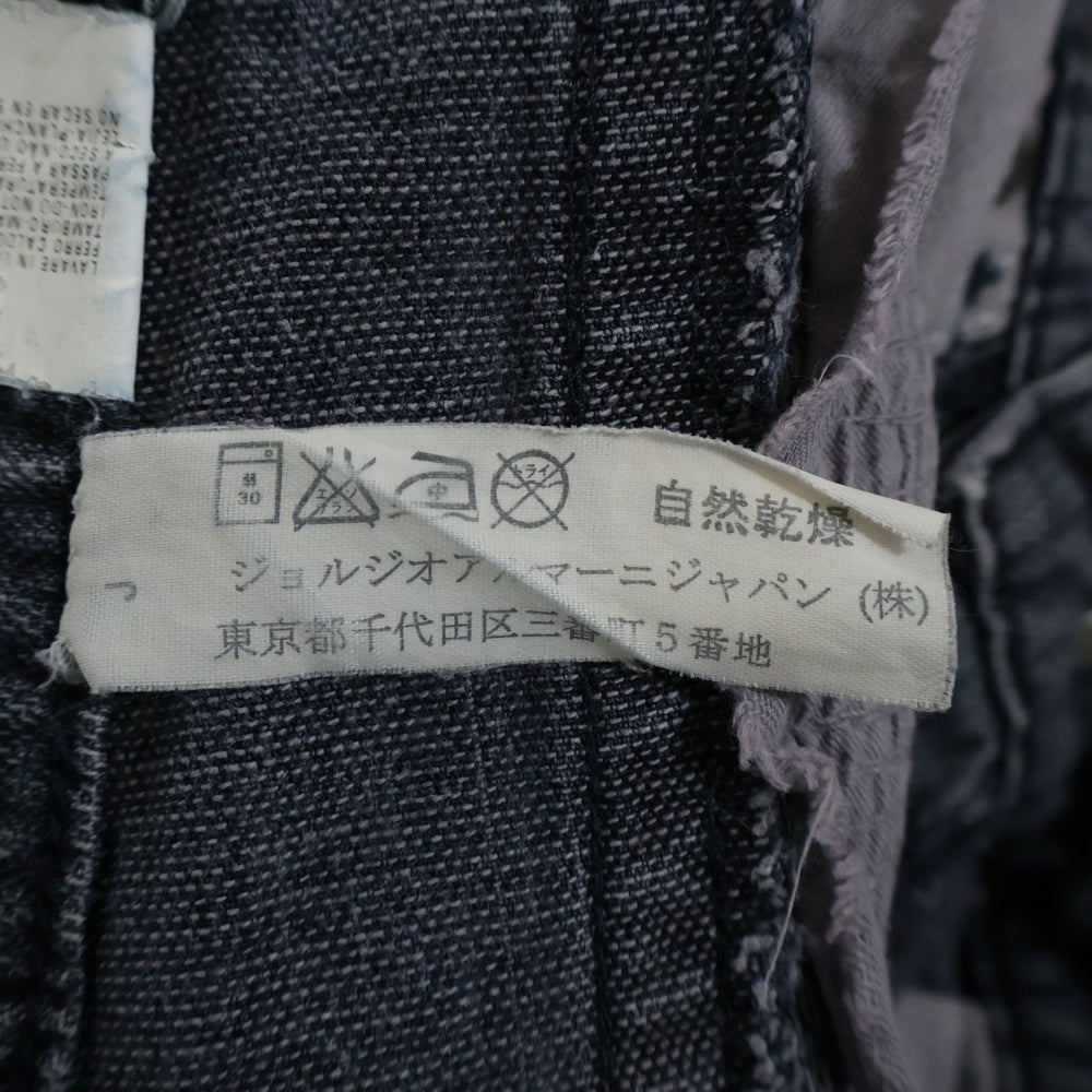 EMPORIO ARMANI(エンポリオアルマーニ) 90S リペア加工 ボタンフライ ストレートデニムパンツ グレー