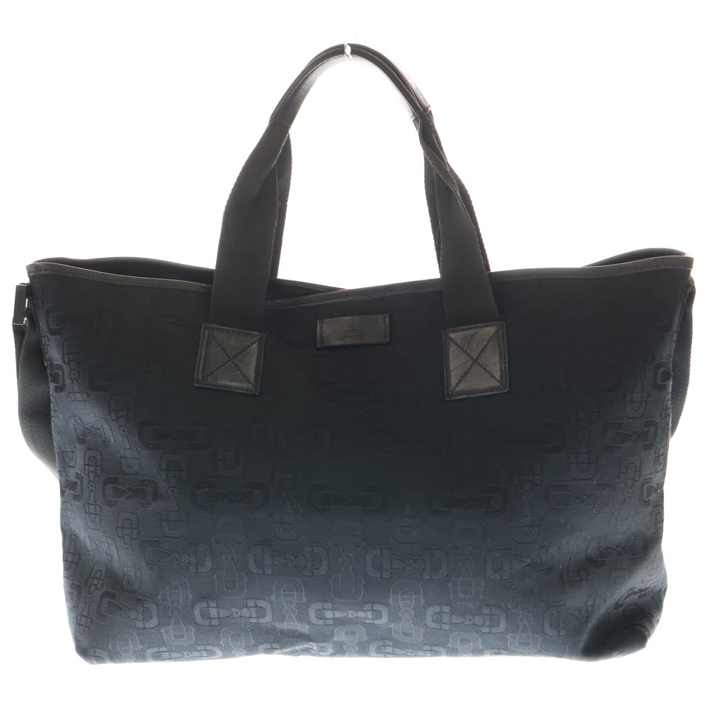 GUCCI(グッチ) ホースビット キャンバス 2WAY トートバッグ ショルダーバッグ ブラック 240058