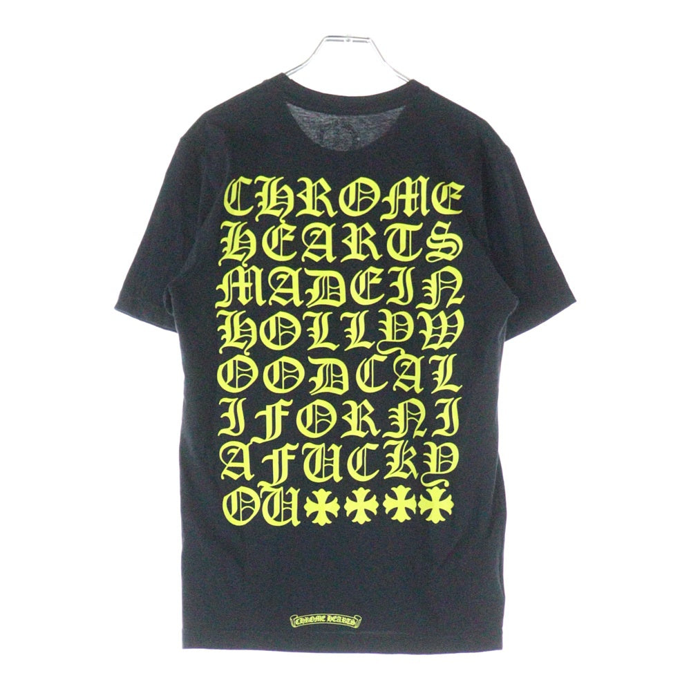 CHROME HEARTS(クロムハーツ) Yellow Made In Hollywood イエロー メイドインハリウッド プリントTシャツ 半袖カットソー ブラック