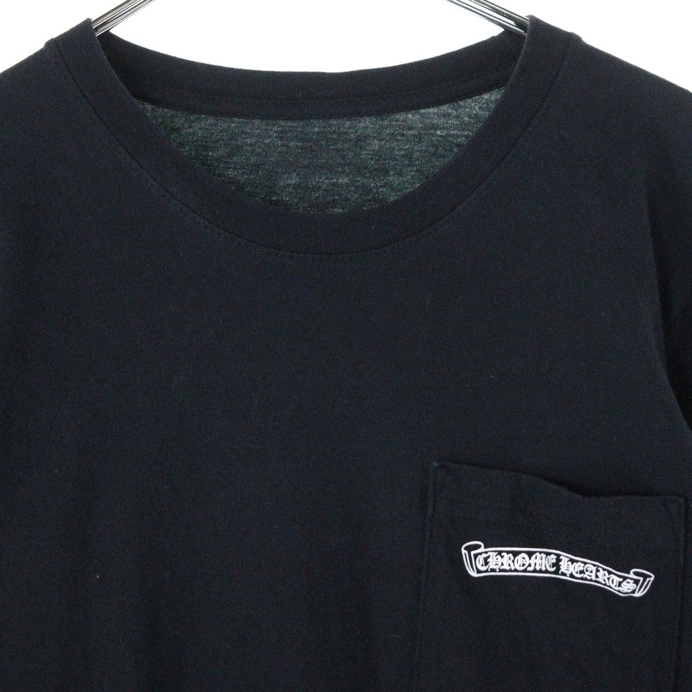 CHROME HEARTS(クロムハーツ) CH SCROLL LABEL FUCKYOU L/S /1 スクロールラベル ファックユーアームプリント長袖Tシャツ ブラック