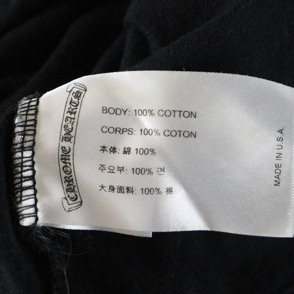 CHROME HEARTS(クロムハーツ) CH SCROLL LABEL FUCKYOU L/S /1 スクロールラベル ファックユーアームプリント長袖Tシャツ ブラック