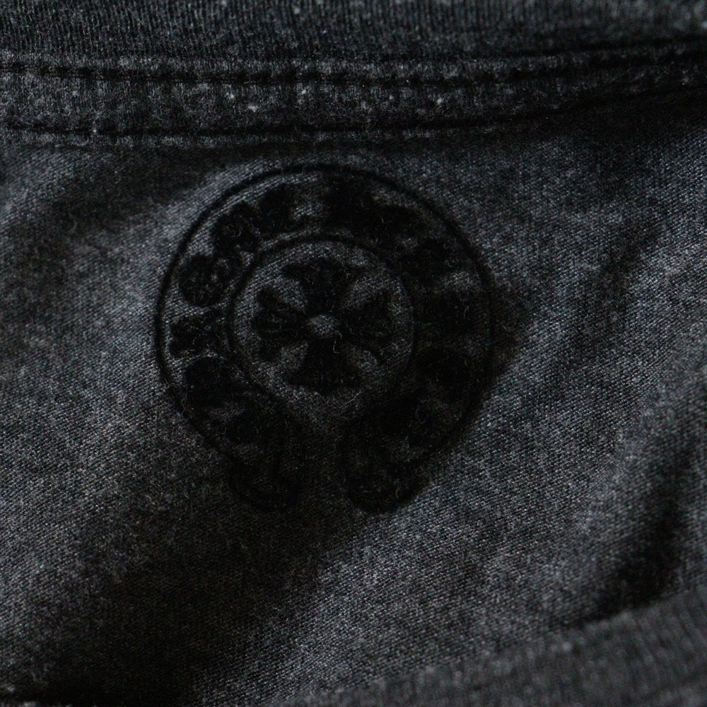 CHROME HEARTS(クロムハーツ) CUFF CROSS L/S カフクロス 長袖Tシャツ ロンT グレー/ホワイト