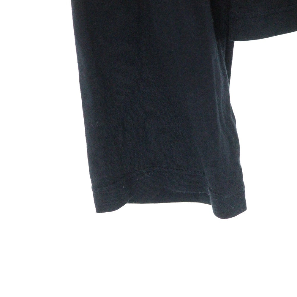 CHROME HEARTS(クロムハーツ) CHクロスプリント クロスボールボタン付き ヘンリーネック長袖Tシャツ カットソー ブラック