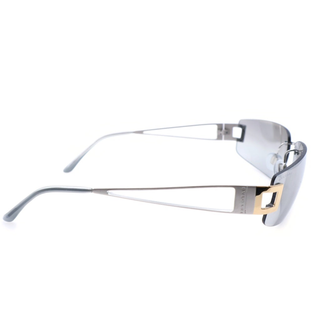 BVLGARI(ブルガリ) sunglasses eyewear スクエアレンズ サングラス アイウェア ブラック/シルバー