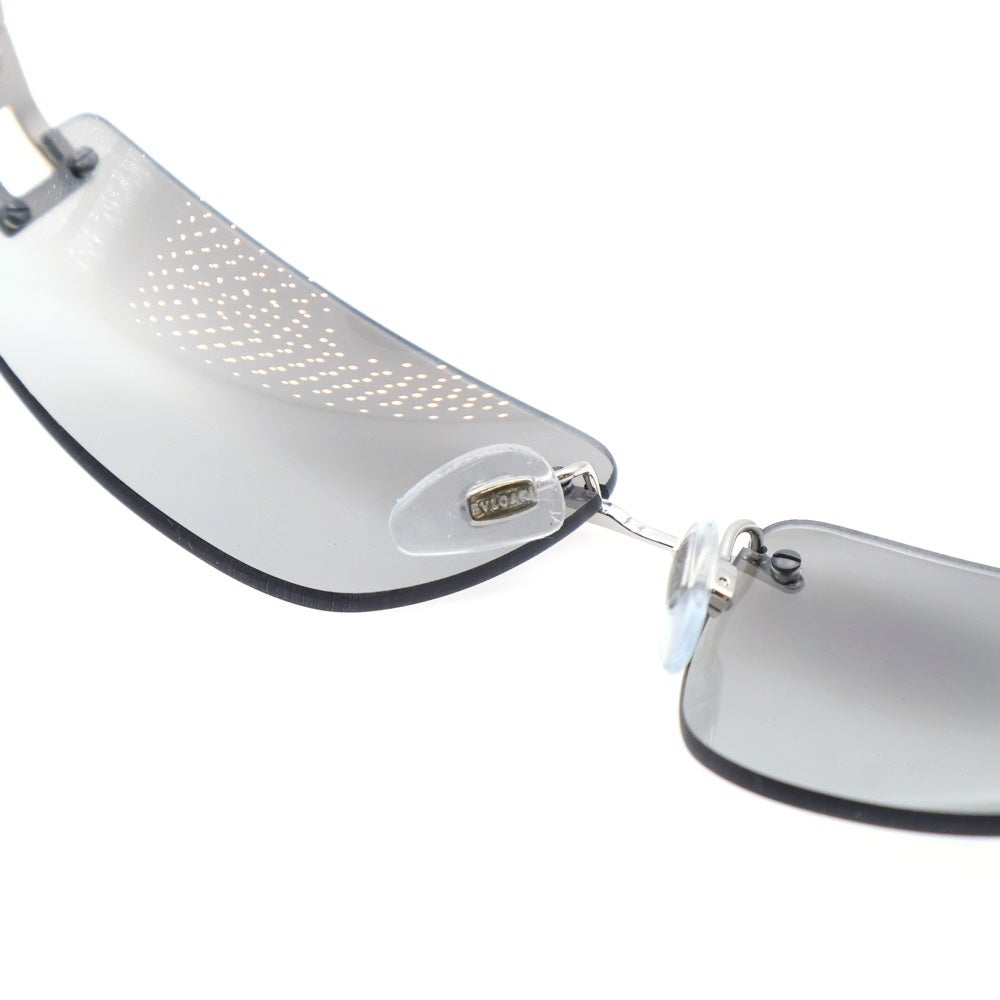 BVLGARI(ブルガリ) sunglasses eyewear スクエアレンズ サングラス アイウェア ブラック/シルバー