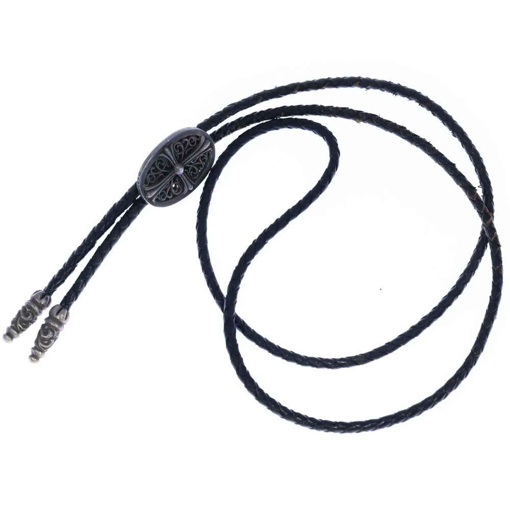 CHROME HEARTS(クロムハーツ) BOLOTIE OVALTINY タイニークラシックオーバルクロス ループタイ シルバー/ブラック BCA209