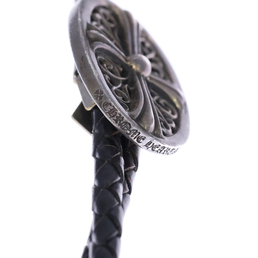 CHROME HEARTS(クロムハーツ) BOLOTIE OVALTINY タイニークラシックオーバルクロス ループタイ シルバー/ブラック BCA209