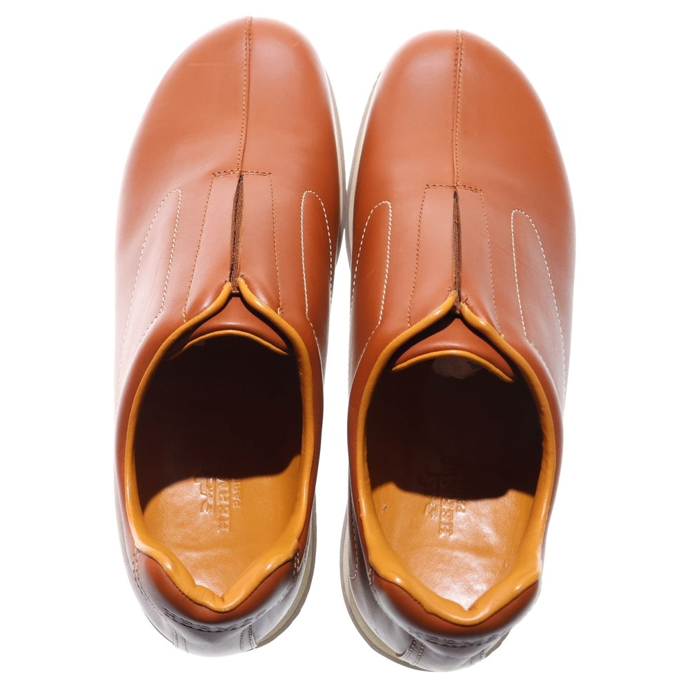 HERMES(エルメス) クイック レザー スリッポン シューズ ブラウン レディース