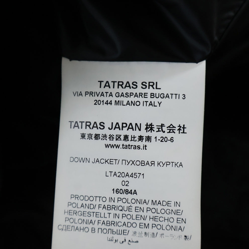 TATRAS(タトラス) LAVIANA ラクーンファージップアップ ダウンコート ブラック レディース LTA20A4571