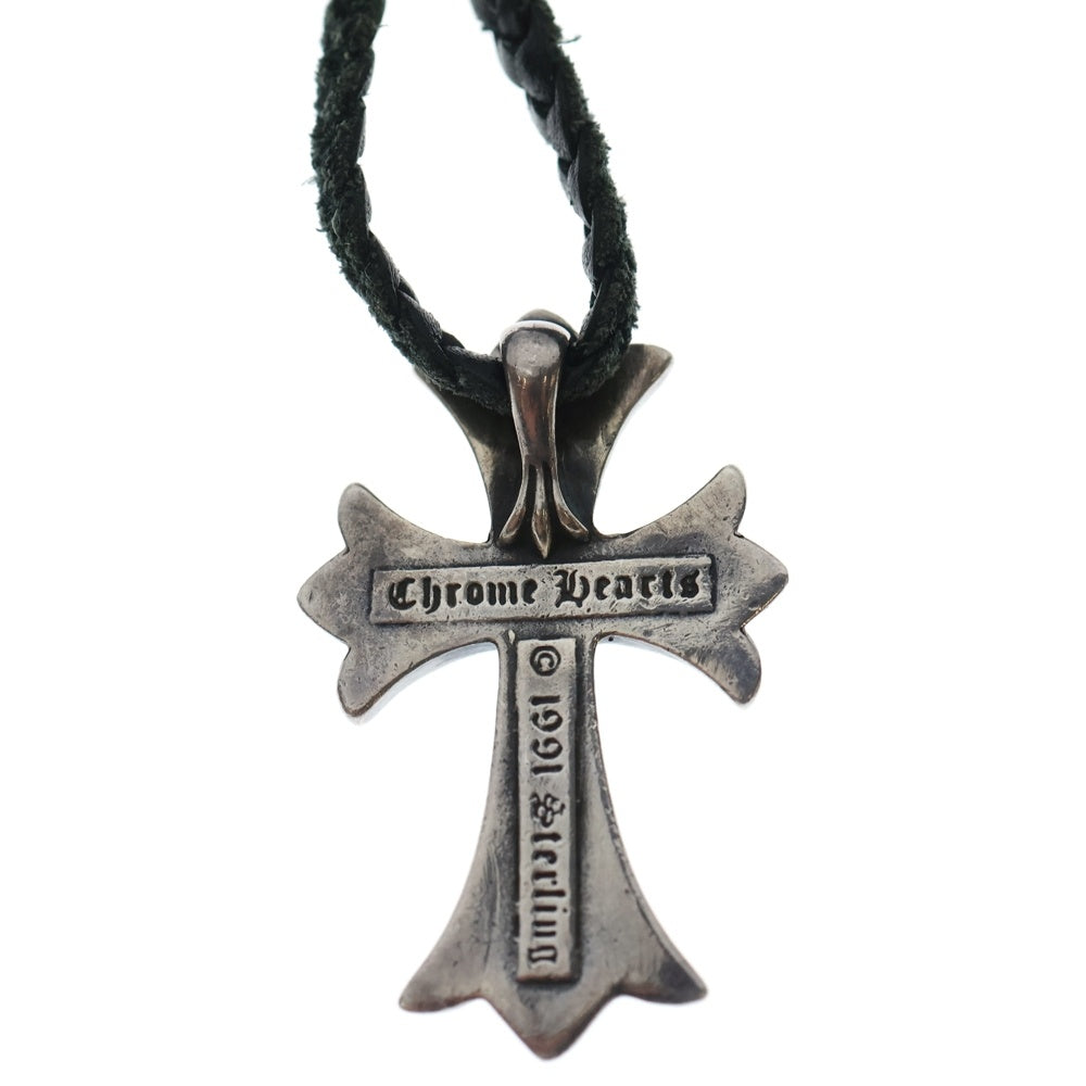 CHROME HEARTS(クロムハーツ) CH CRS SMLスモールCHクロス BC ボロチップブレイド ネックレス シルバー BCA220