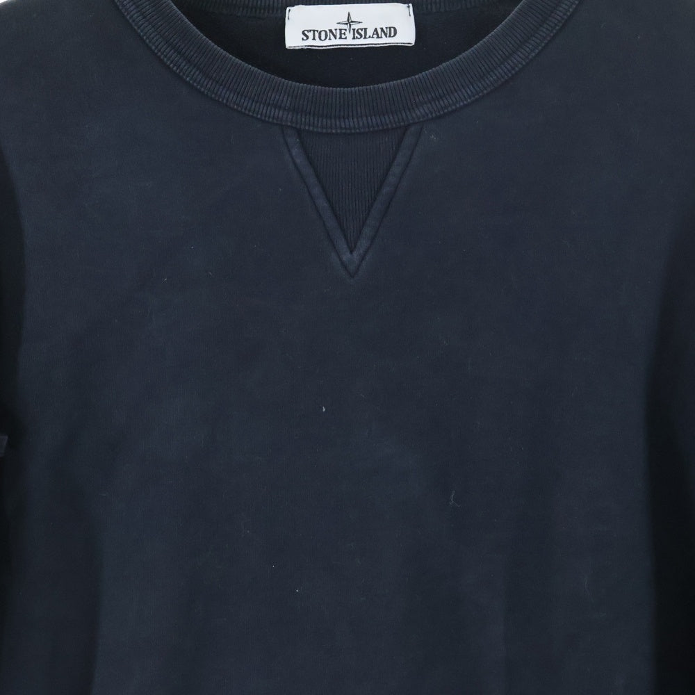 STONE ISLAND(ストーンアイランド) SHOULDER POCKET CREWNECK SWEATSHIRT 791560577 ダブルポケットワッペン付クルーネック長袖トレーナー スウェット ブラック