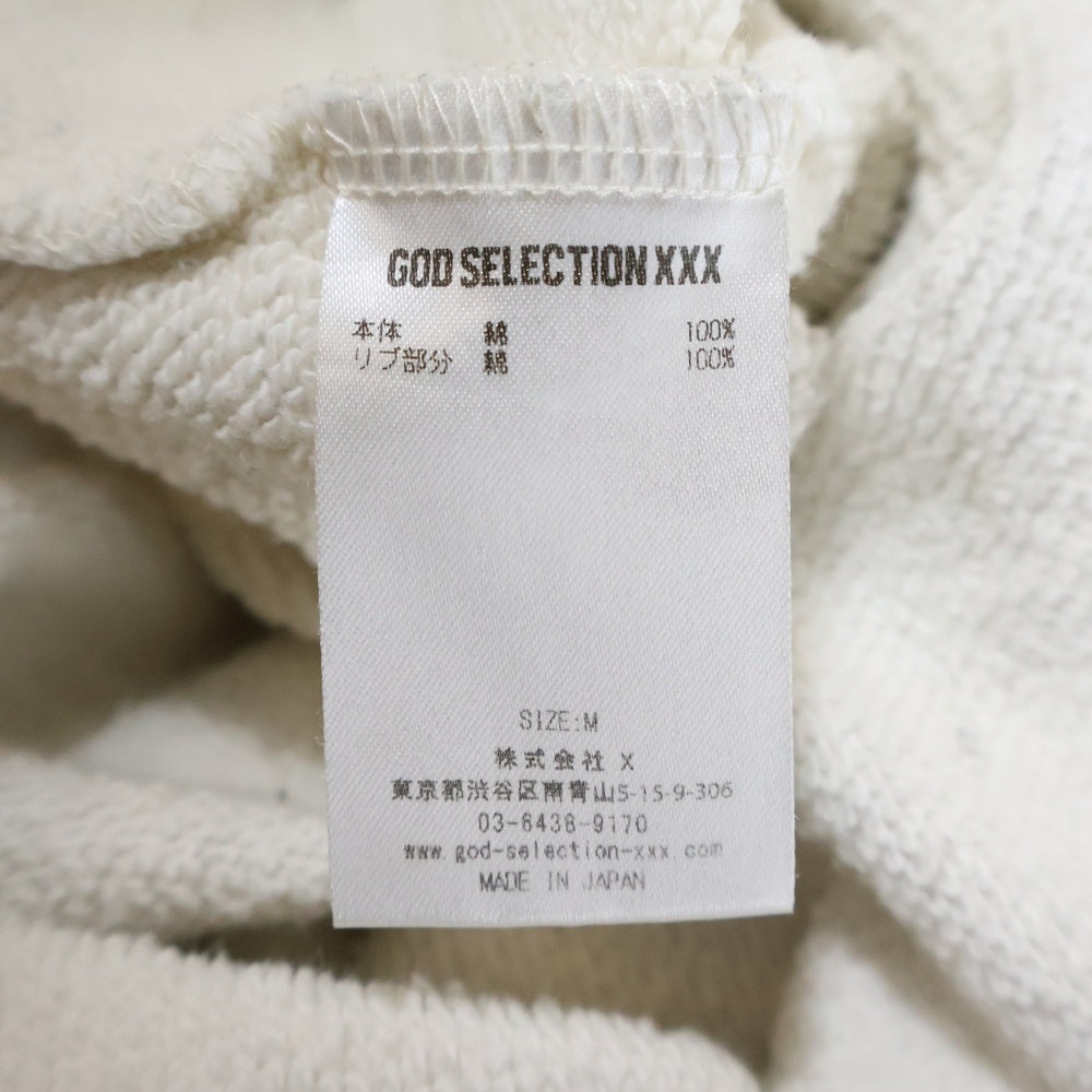 GOD SELECTION XXX(ゴッドセレクショントリプルエックス) ワンポイントロゴ クルーネックスウェットシャツ トレーナー グレー
