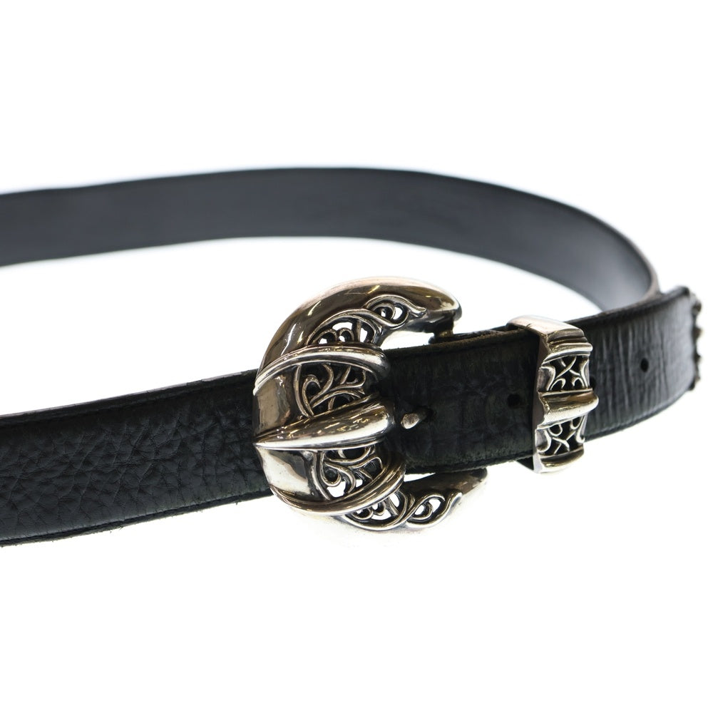 CHROME HEARTS(クロムハーツ) TALON BELT 3PIECE タロンベルト3ピース シルバー925 レザー ブラック