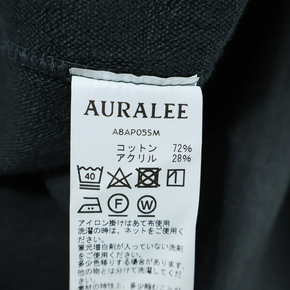 AURALEE(オーラリー) super milled sweat cut off A8AP05SM カットオフ 長袖Tシャツ カットソー ブラック レディース