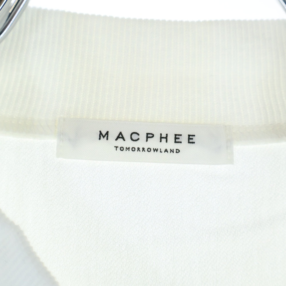 MACPHEE(マカフィ) コットンハイゲージジャージー ボリュームスリーブプルオーバー トレーナー ホワイト レディース 12-03-21-03707