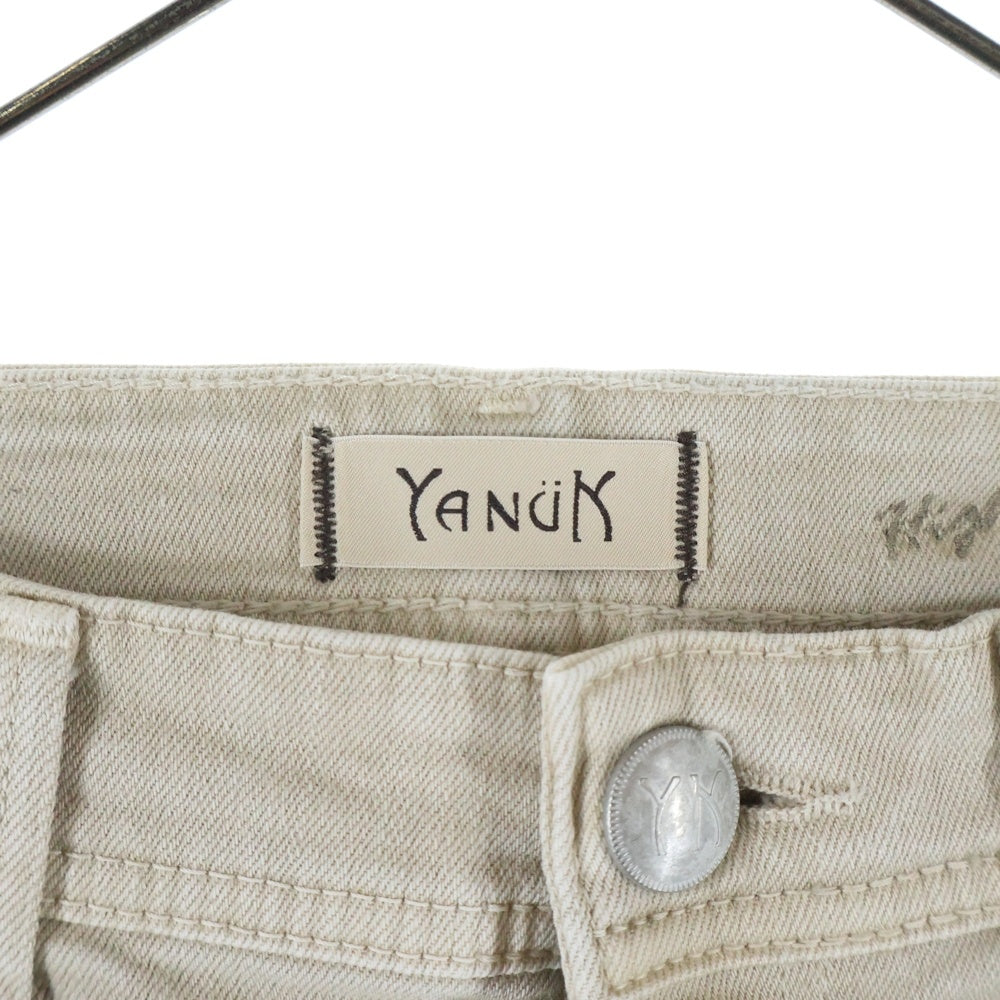 YANUK(ヤヌーク) カットオフ デニムパンツ ベージュ 57103215 レディース
