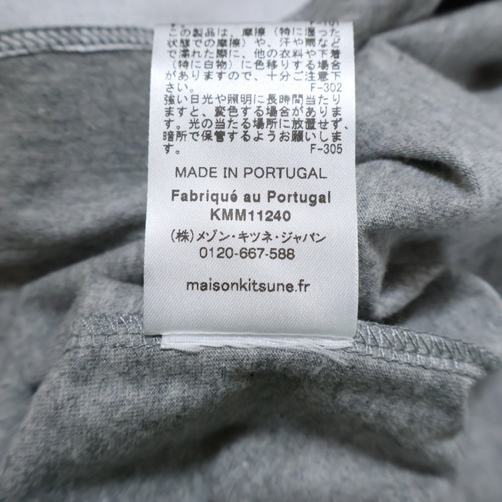 MAISON KITSUNE(メゾンキツネ) パリジャン プリント ボーダー 半袖Tシャツ グレー GM00108KJ0010 レディース