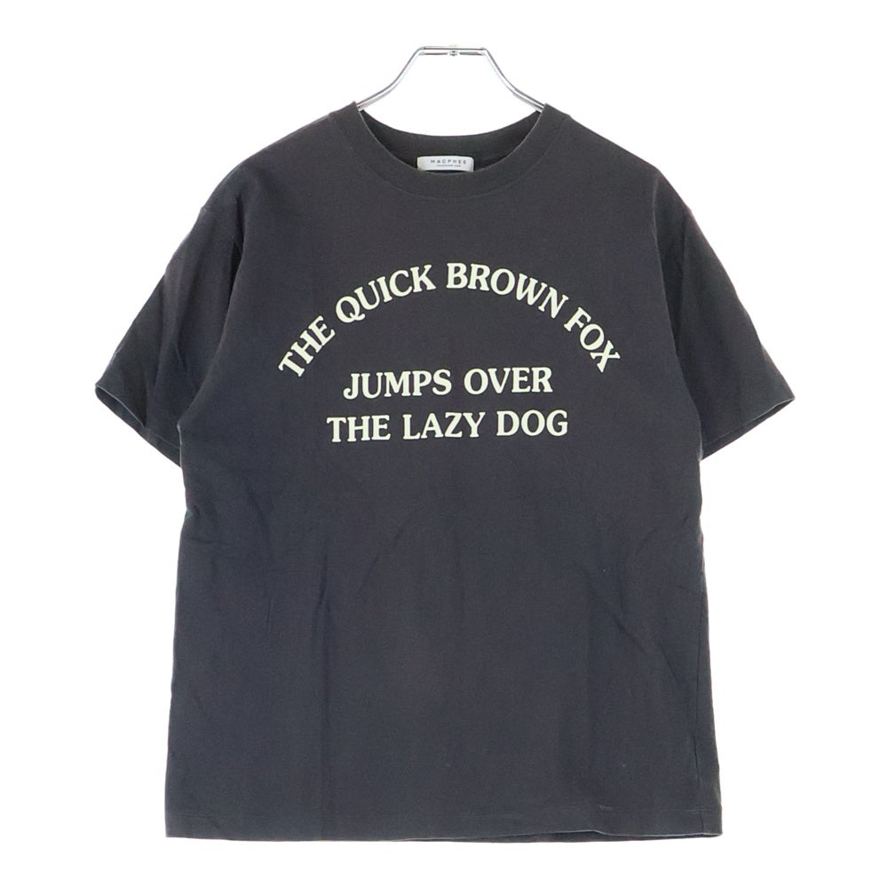 MACPHEE(マカフィ) プリント 半袖Tシャツ カットソー チャコール 12-03-11-03702 レディース