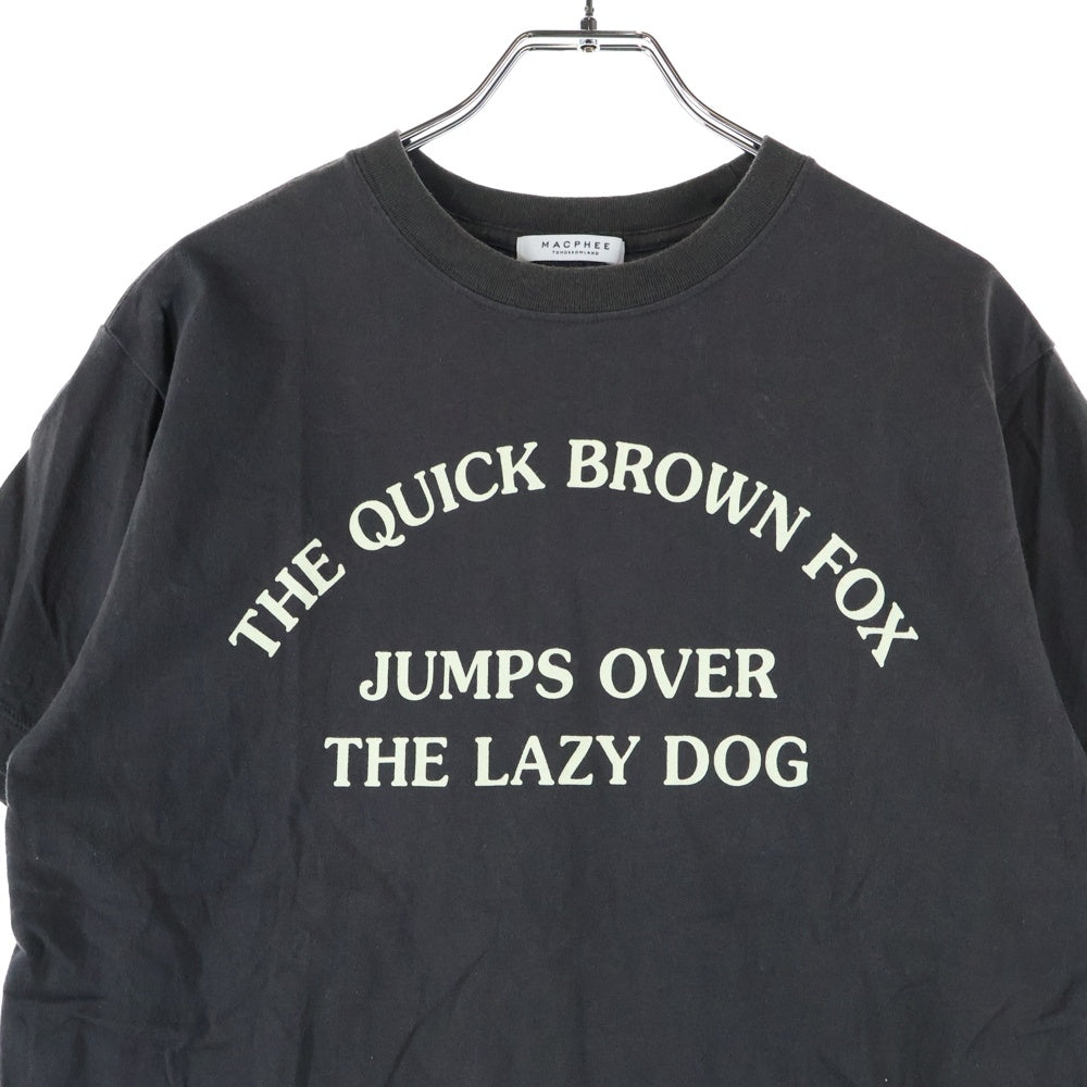 MACPHEE(マカフィ) プリント 半袖Tシャツ カットソー チャコール 12-03-11-03702 レディース