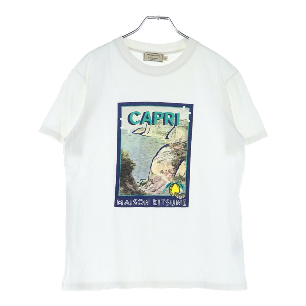 MAISON KITSUNE(メゾンキツネ) プリント 半袖Tシャツ ホワイト KWM-0900-A