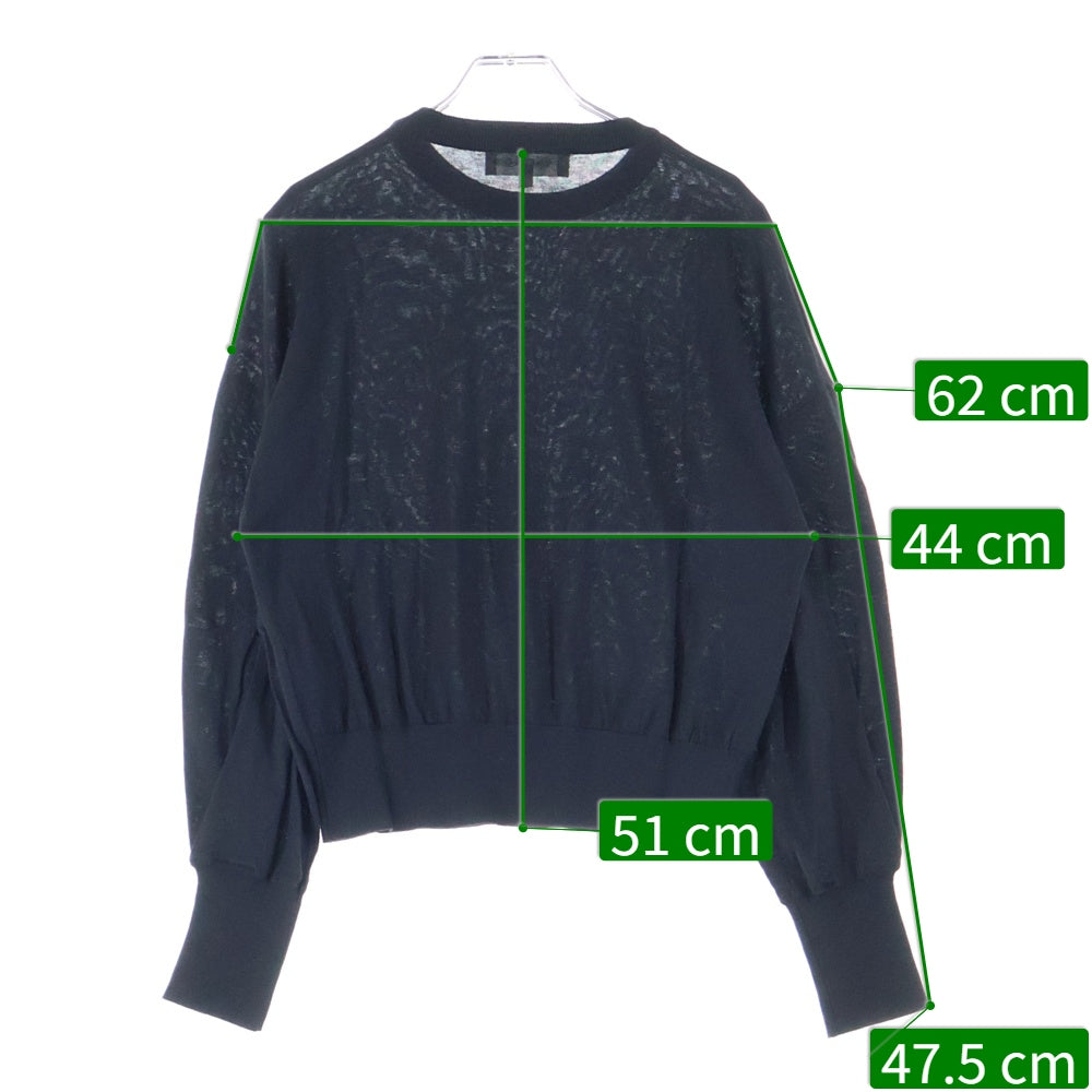 ENFOLD(エンフォルド) シルク コットン混 セーター ブラック 300BA370-0100 レディース