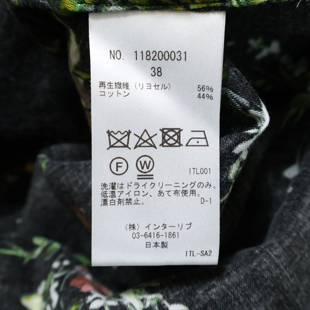 SACRA(サクラ) 花柄 ワンピース ドレス ブラック 118200031 レディース