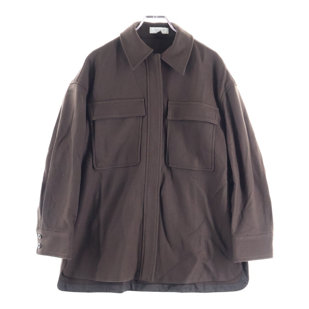 TOMORROWLAND(トゥモローランド) ウール 長袖シャツ ジャケット ブラウン 11-07-95-07702 レディース