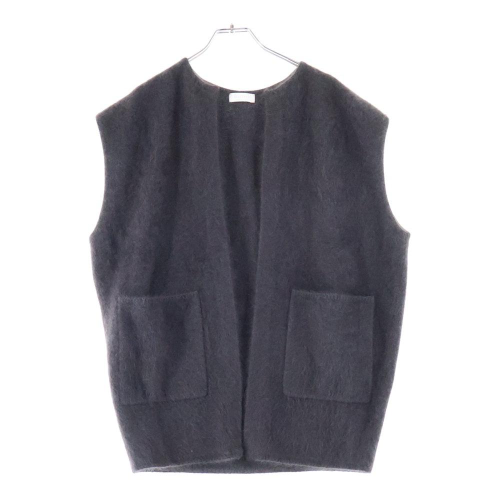 TOMORROWLAND(トゥモローランド) Ballsey フラッフィーヤーンノーカラージレ ウール ニットベストカーディガン チャコール 11-02-24-02001 レディース