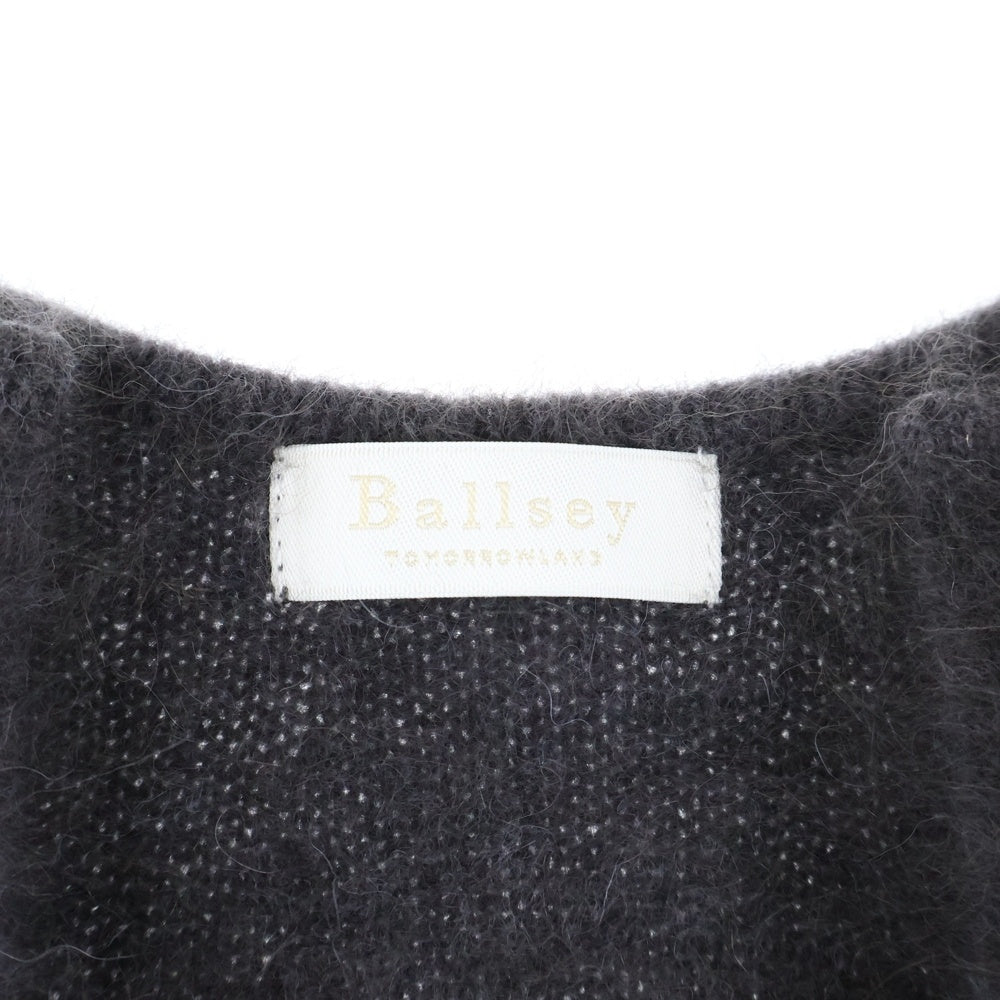 TOMORROWLAND(トゥモローランド) Ballsey フラッフィーヤーンノーカラージレ ウール ニットベストカーディガン チャコール 11-02-24-02001 レディース