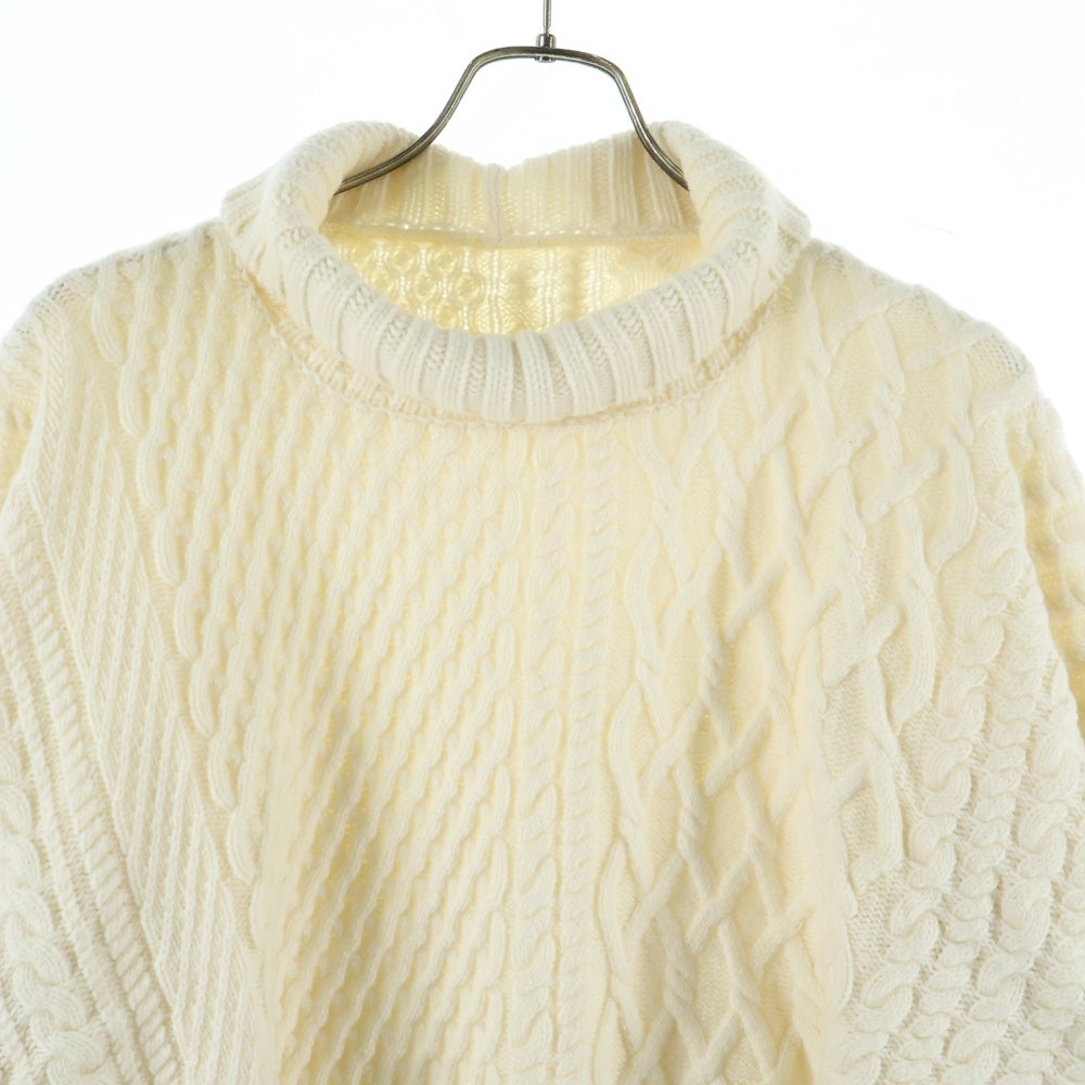 TOMORROWLAND(トゥモローランド) ケーブルハイネック ニットセーター ホワイト レディース 11-02-95-02301