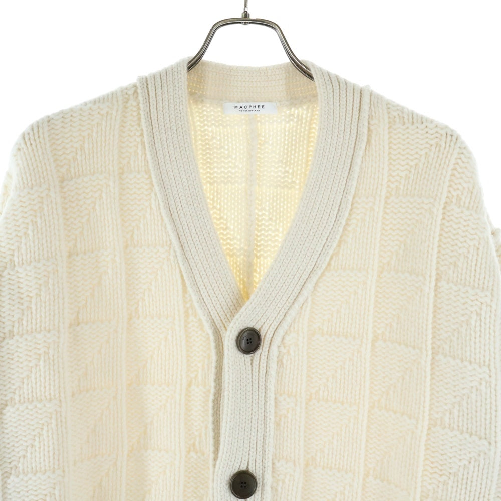 MACPHEE(マカフィ) ウール ニット カーディガン ホワイト レディース 12-02-24-02205