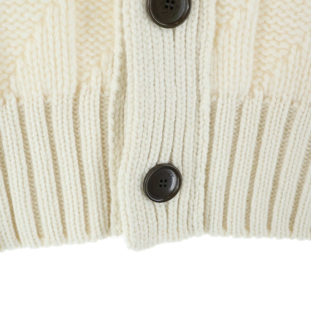 MACPHEE(マカフィ) ウール ニット カーディガン ホワイト レディース 12-02-24-02205