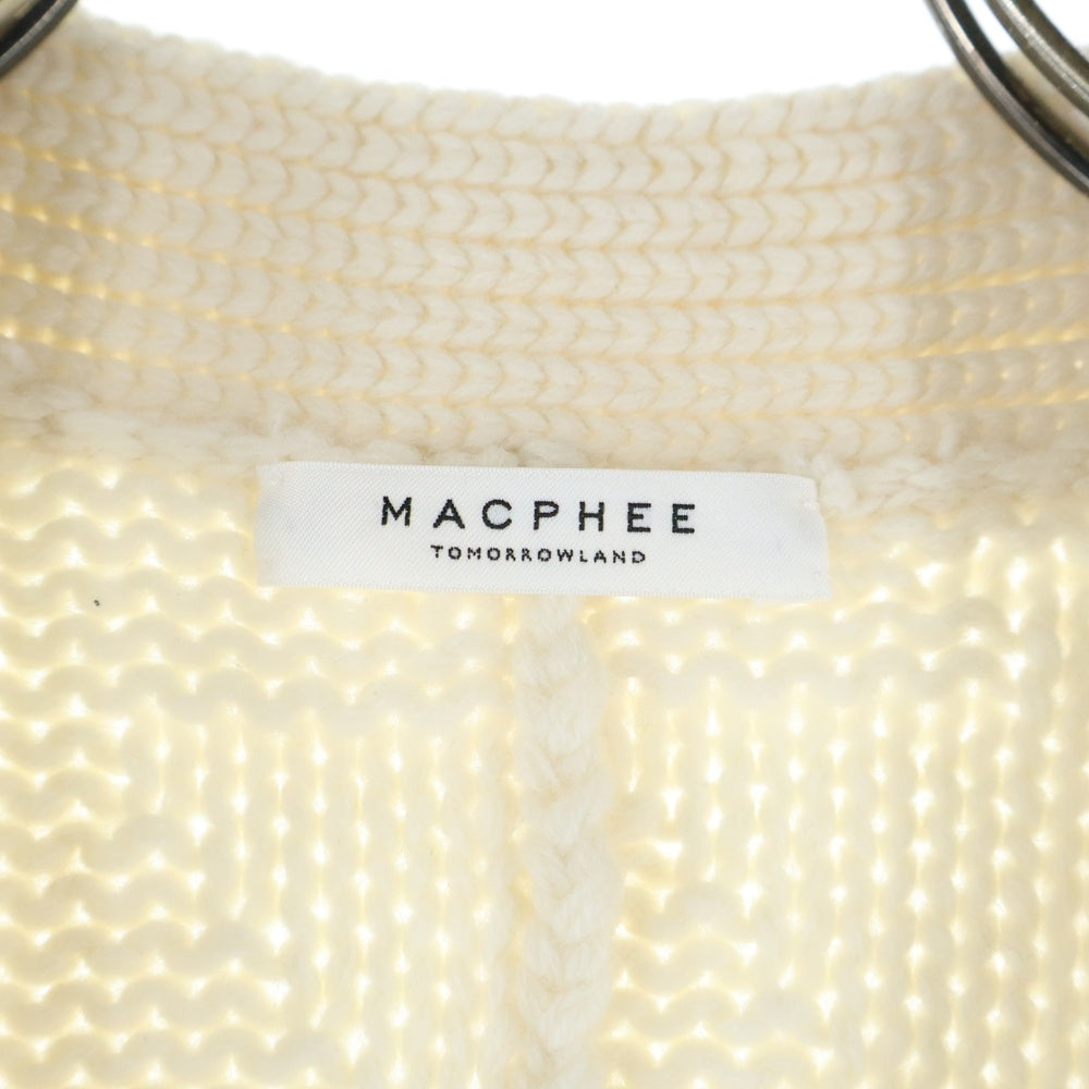 MACPHEE(マカフィ) ウール ニット カーディガン ホワイト レディース 12-02-24-02205