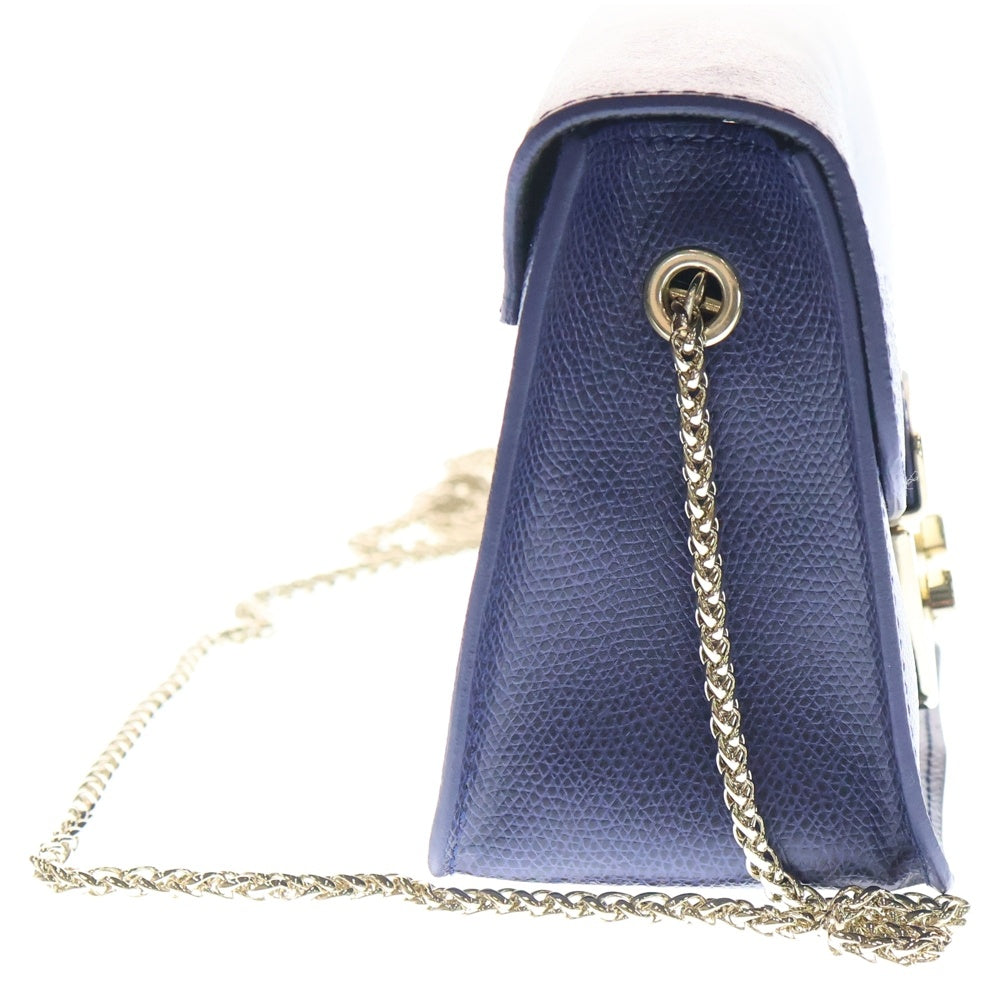 FURLA(フルラ) メトロポリス チェーン ショルダーバッグ ネイビー レディース