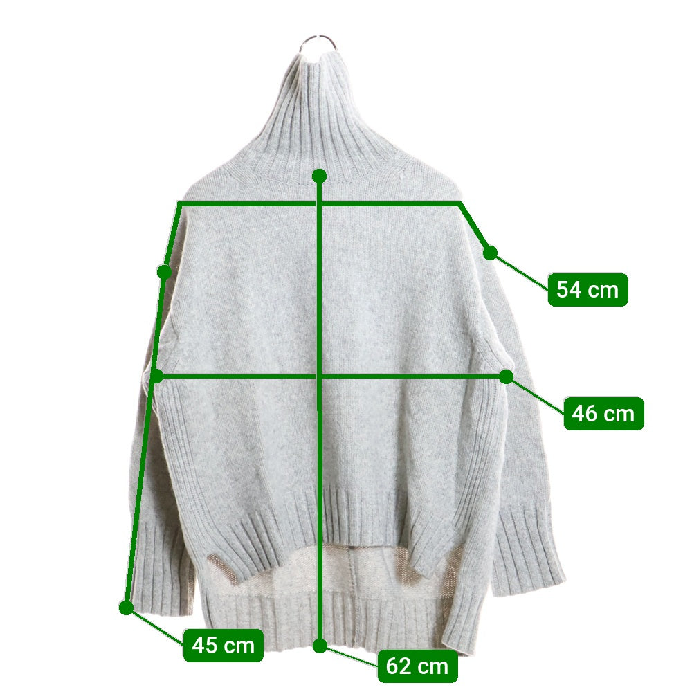 MACPHEE(マカフィ) 18AW ハイネック ニット セーター グレー レディース 12-02-85-02631