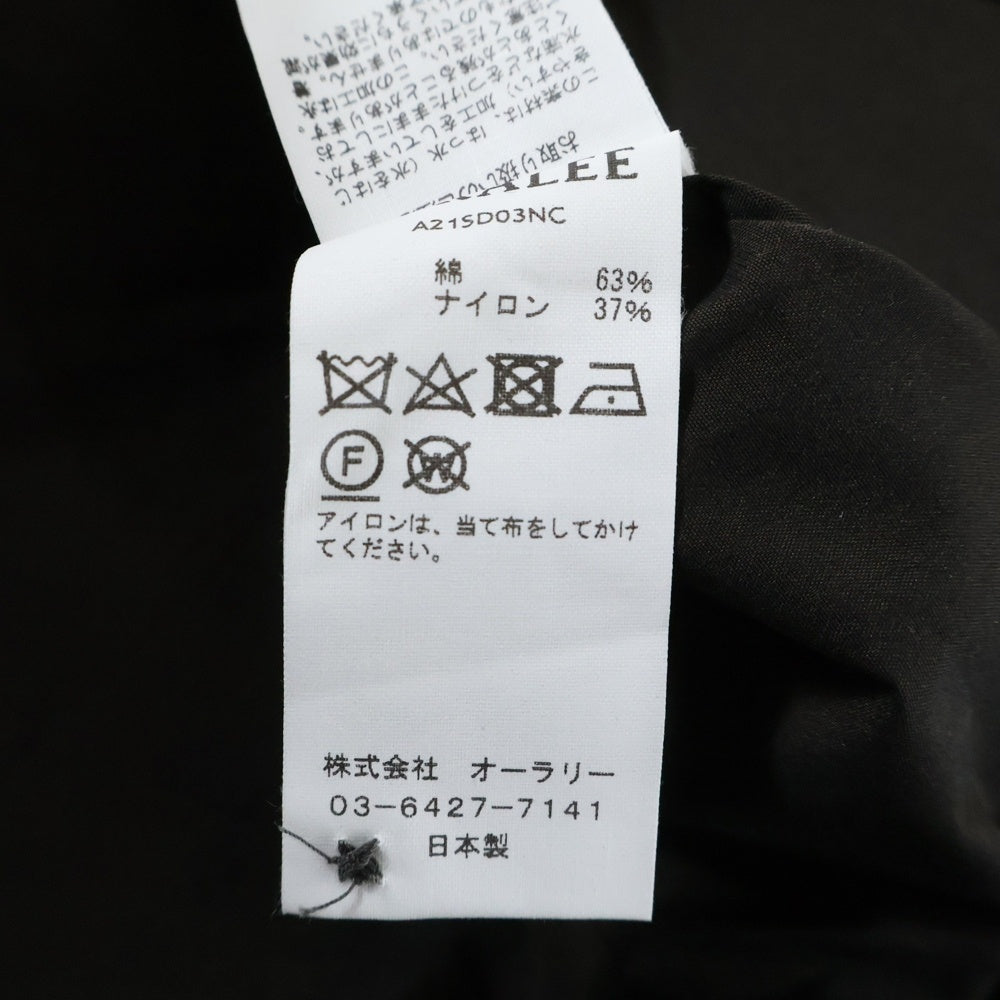 AURALEE(オーラリー) スタンドカラー シャツワンピース ブラウン レディース A21SD03NC