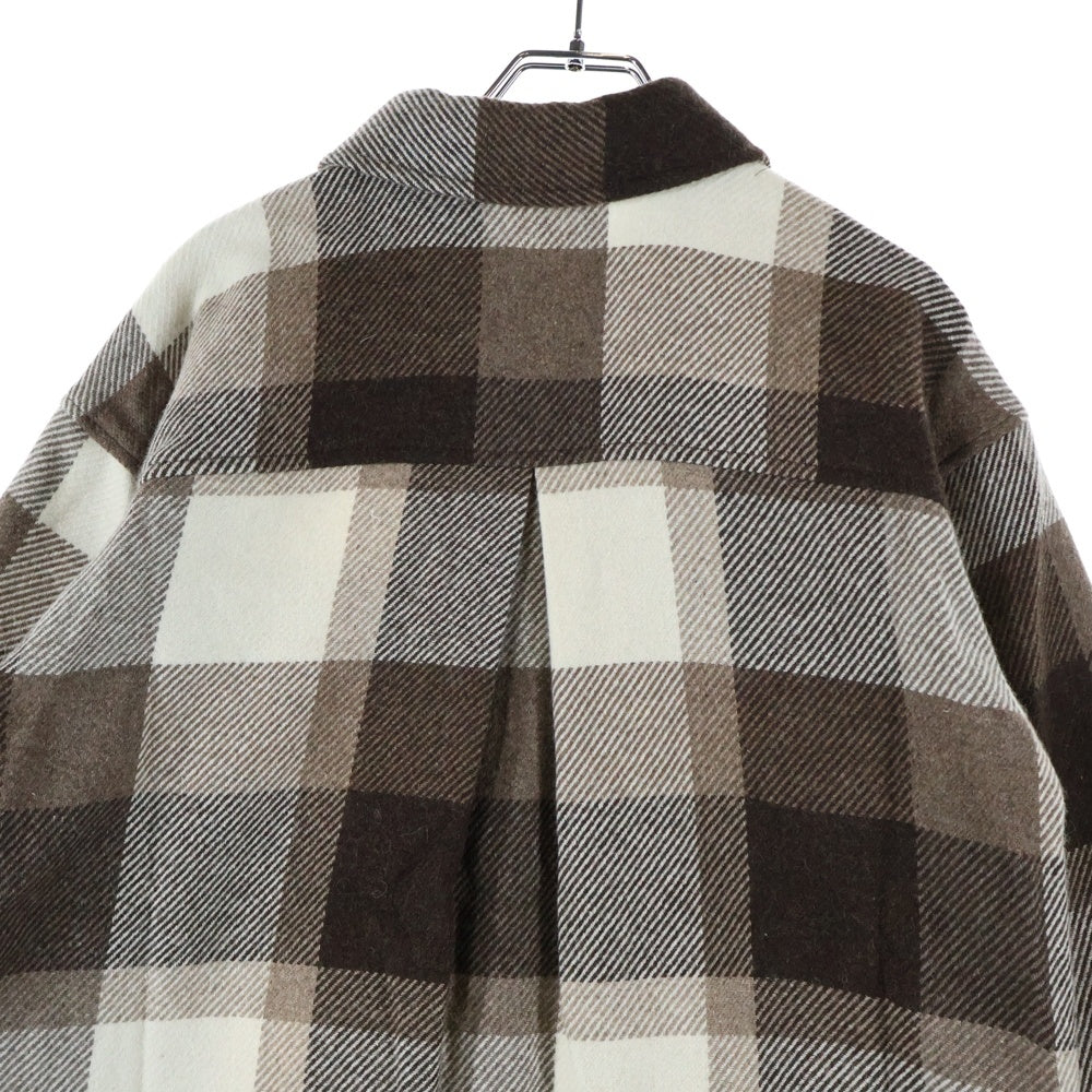 BLUE LABEL CRESTBRIDGE(ブルーレーベルクレストブリッジ) 長袖チェックシャツワンピース ブラウン レディース 55J10-480-56