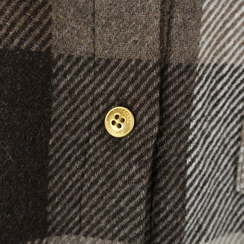 BLUE LABEL CRESTBRIDGE(ブルーレーベルクレストブリッジ) 長袖チェックシャツワンピース ブラウン レディース 55J10-480-56