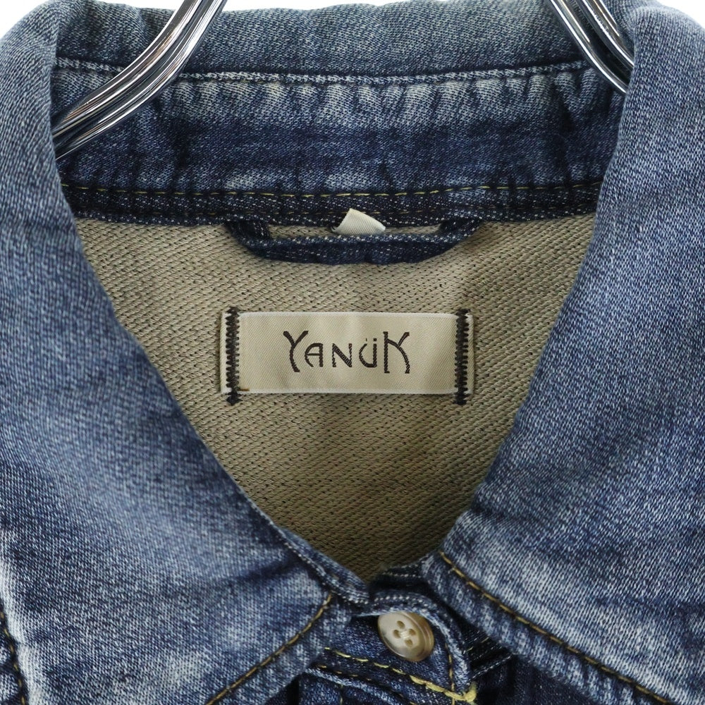 YANUK(ヤヌーク) スウェットデニムウエスタンシャツ インディゴ レディース 57133007
